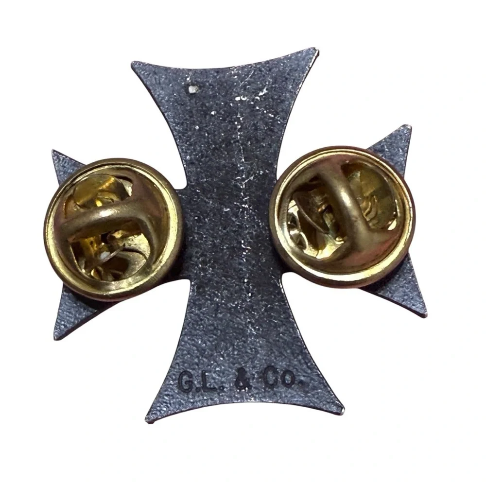 2007 Hollister Motorcycle Rally Iron Cross Pin Biker Memorabilia